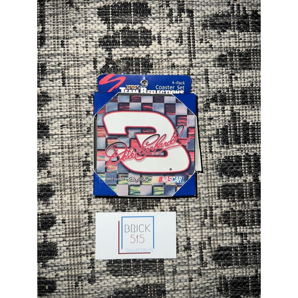 NEW Dale Earnhardt #3 Nascar Coasters (4) PACK 1998 By Team Reflections